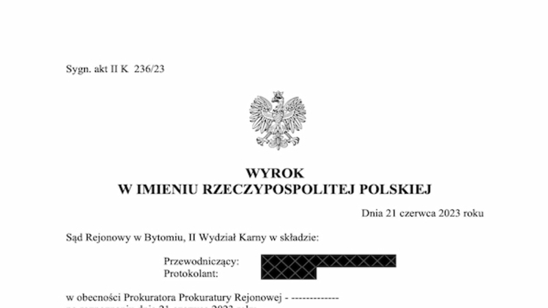 Jazda pod wpływem alkoholu. Wynik badania: 0,36 mg/dm3