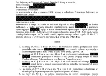 Wynik badania: 0,32 mg/dm3. Warunkowe umorzenie!